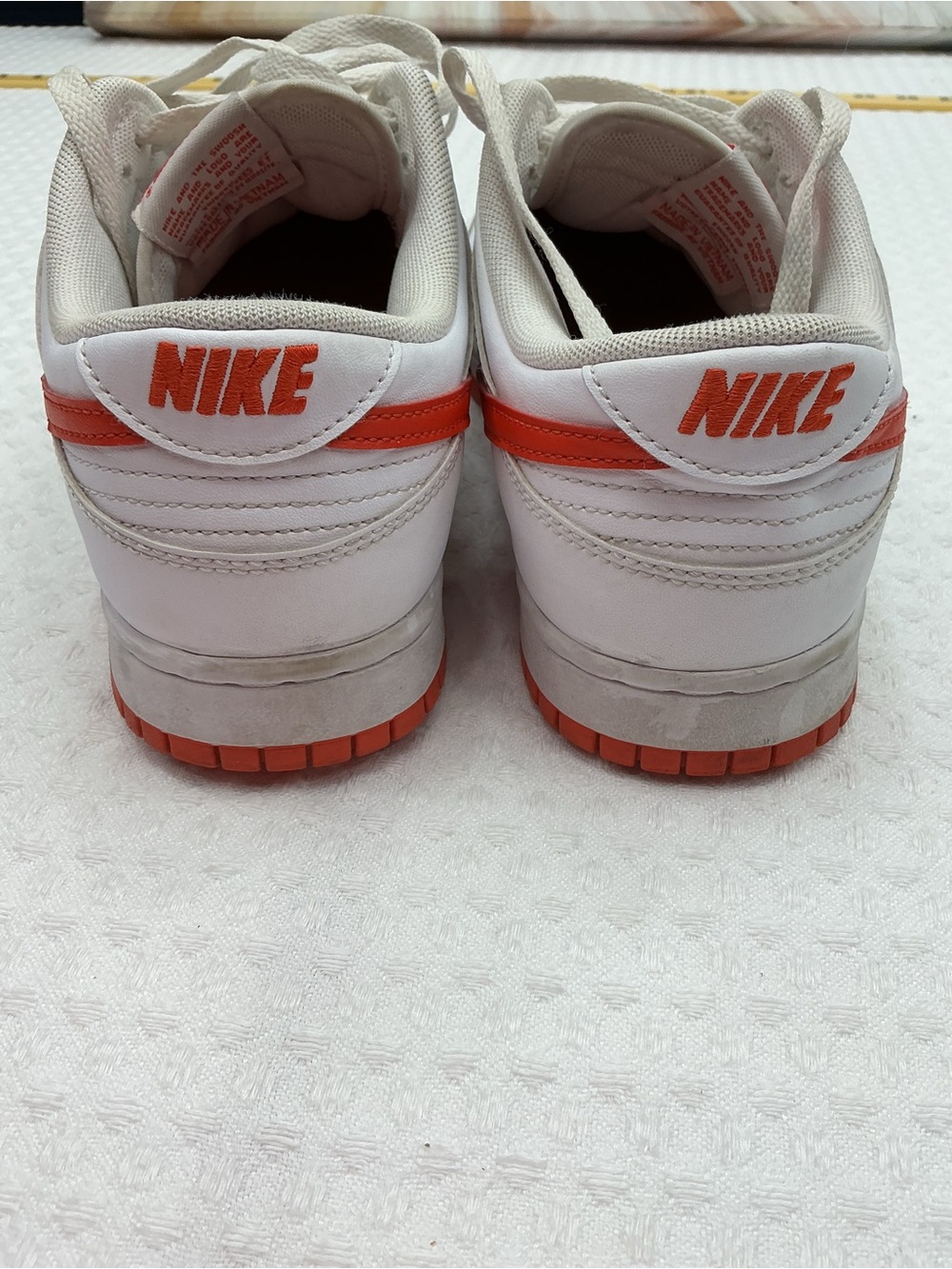 Nike White and Red Low-Top Athletic Sneakers - Picture 9 of 15